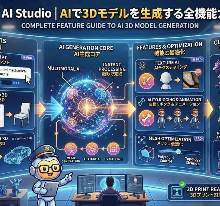 3D AI Studio｜AIで3Dモデルを生成する全機能ガイド