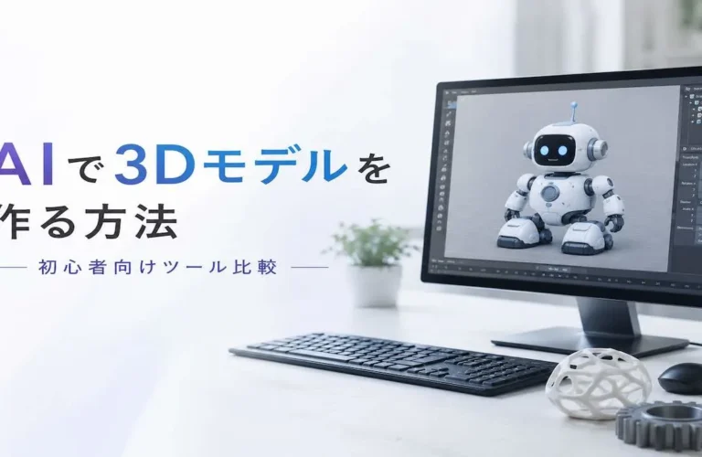 AIで3Dモデルを作る方法、初心者向けツール比較