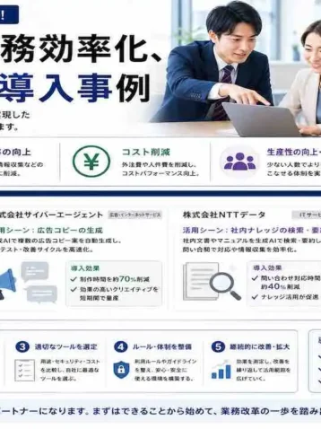 生成AIで業務効率化、日本企業の導入事例