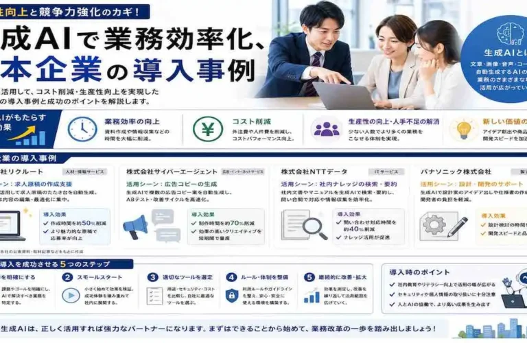 生成AIで業務効率化、日本企業の導入事例