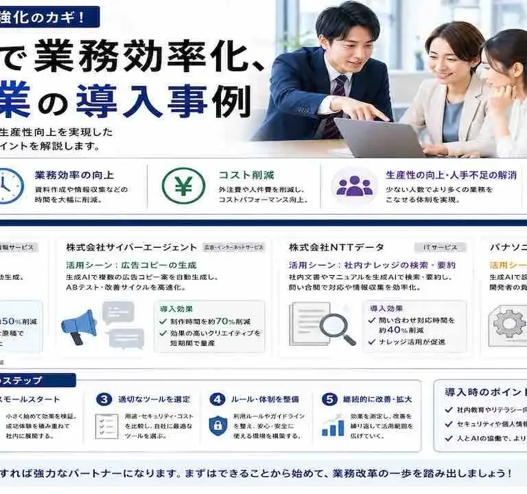 生成AIで業務効率化、日本企業の導入事例