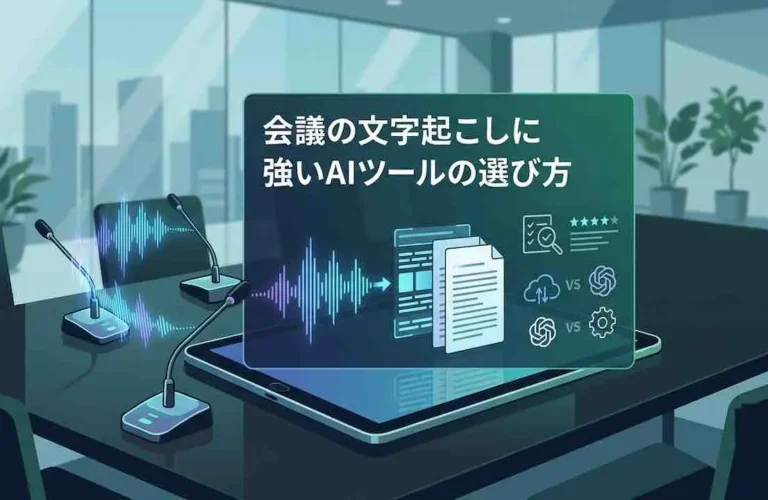 会議文字起こしAIの選び方|ツール比較と精度ガイド