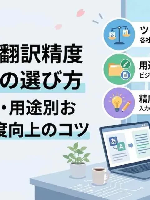 日本語の翻訳精度が高いAIの選び方｜ツール比較・用途別おすすめ・精度向上のコツ