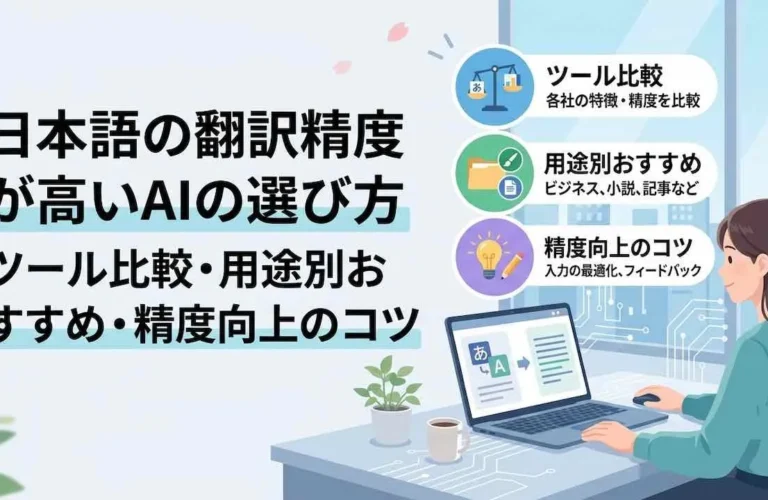 日本語の翻訳精度が高いAIの選び方｜ツール比較・用途別おすすめ・精度向上のコツ