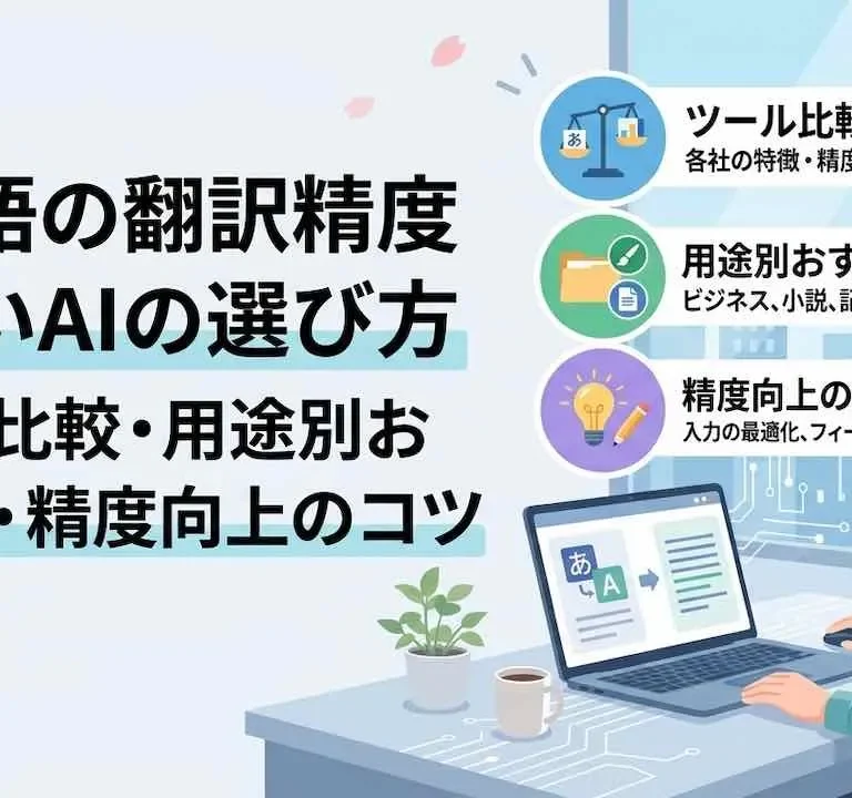 日本語の翻訳精度が高いAIの選び方｜ツール比較・用途別おすすめ・精度向上のコツ